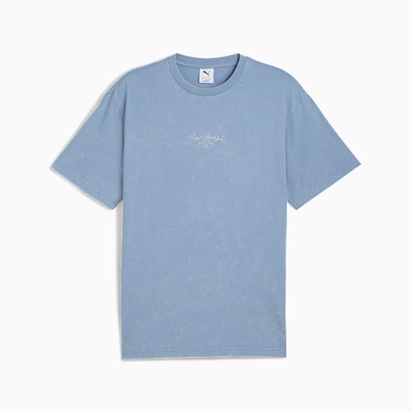 Graphic Relaxed Washed Tee Men, Cool Blue, extralarge