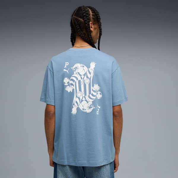 Graphic Card Play Relaxed Tee Men, Cool Blue, extralarge