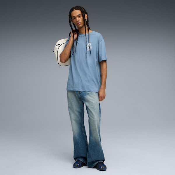 Graphic Card Play Relaxed Tee Men, Cool Blue, extralarge