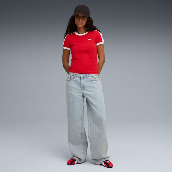 T7 Slim Tee Women, For All Time Red, extralarge