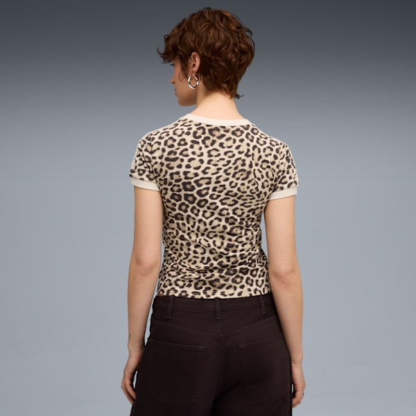 T7 Leo Luxe Slim Tee Women, Alpine Snow-Ice Coffee, extralarge