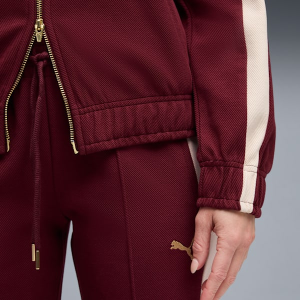 T7 Relaxed Women's Signature Track Jacket, Ruby Shimmer, extralarge-IND