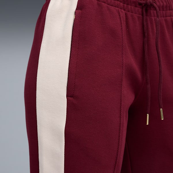 T7 Women's Flared-Leg Concept Track Pants, Ruby Shimmer, extralarge-IND
