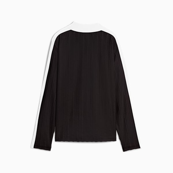 T7 Relaxed Long Sleeve Polo Women, PUMA Black, extralarge-GBR