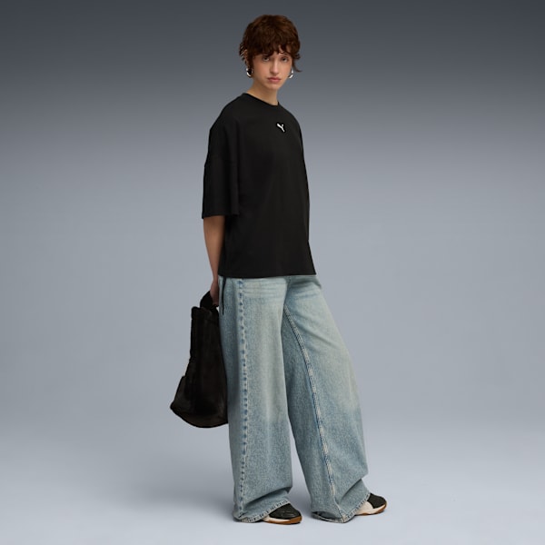 DARE TO Oversized Ruched Tee Women, PUMA Black, extralarge