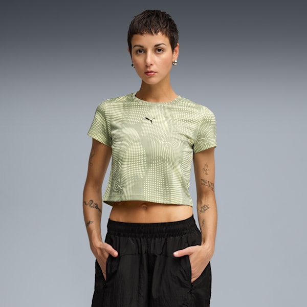 DARE TO All Over Print Baby Tee Women, Lux Army, extralarge