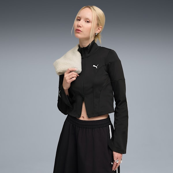 Chamarra corta DARE TO para mujer, PUMA Black, extralarge