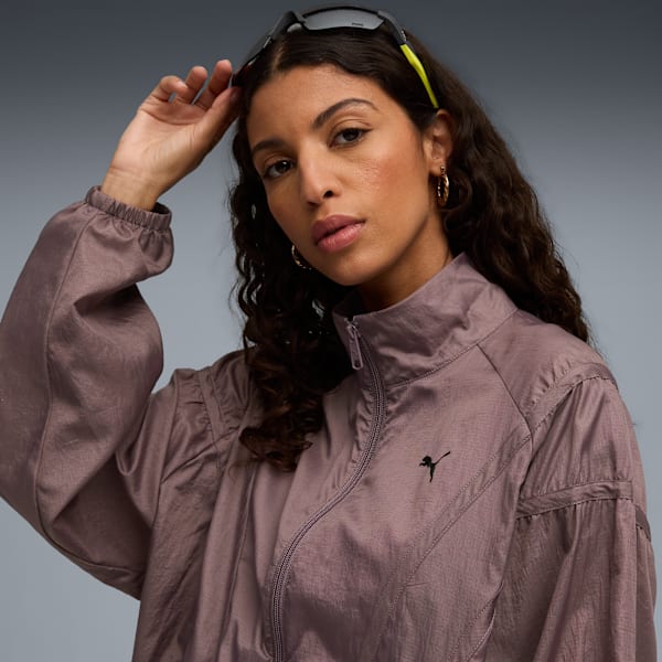 DARE TO Oversized Woven Jacket Women, Raisin, extralarge-GBR