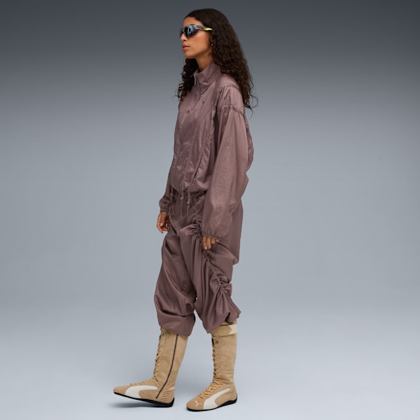 DARE TO Oversized Woven Jacket Women, Raisin, extralarge-GBR