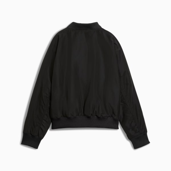 T7 Satin Bomber Jacket Women, PUMA Black, extralarge
