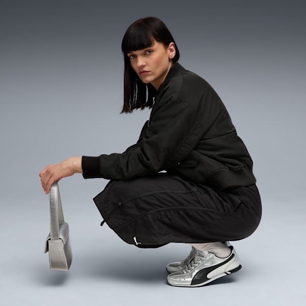 T7 Satin Bomber Jacket Women, PUMA Black, extralarge