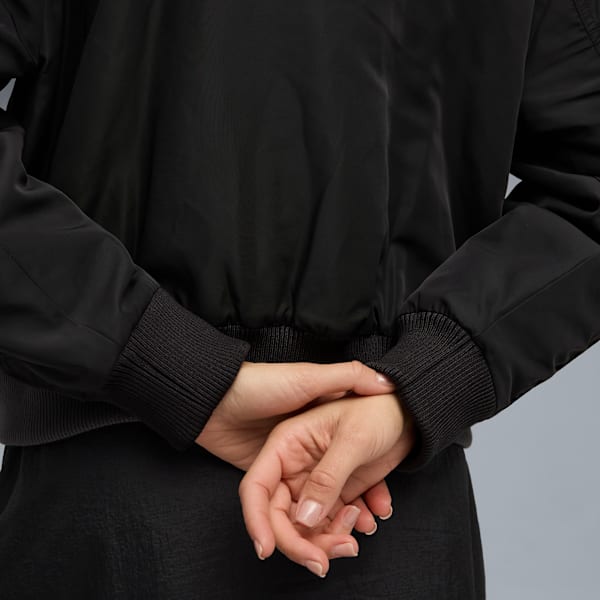 T7 Satin Bomber Jacket Women, PUMA Black, extralarge