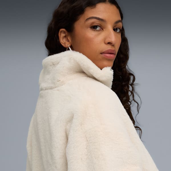 Wardrobe Essentials Women's Soft Fleece Jacket, Alpine Snow, extralarge-IND
