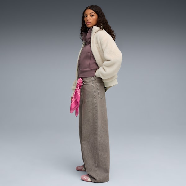 Wardrobe Essentials Women's Soft Fleece Jacket, Alpine Snow, extralarge-IND