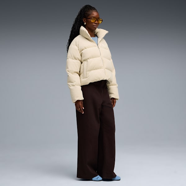 Outerwear Women's Corduroy Puffer, Alpine Snow, extralarge