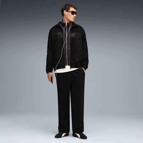 T7 Relaxed Suede Track Jacket Men, PUMA Black, extralarge-GBR