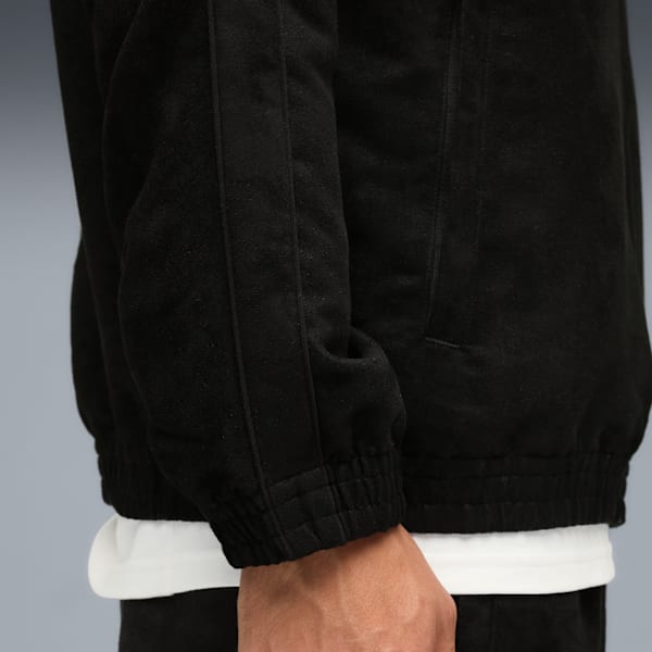 T7 Relaxed Suede Track Jacket Men, PUMA Black, extralarge-GBR
