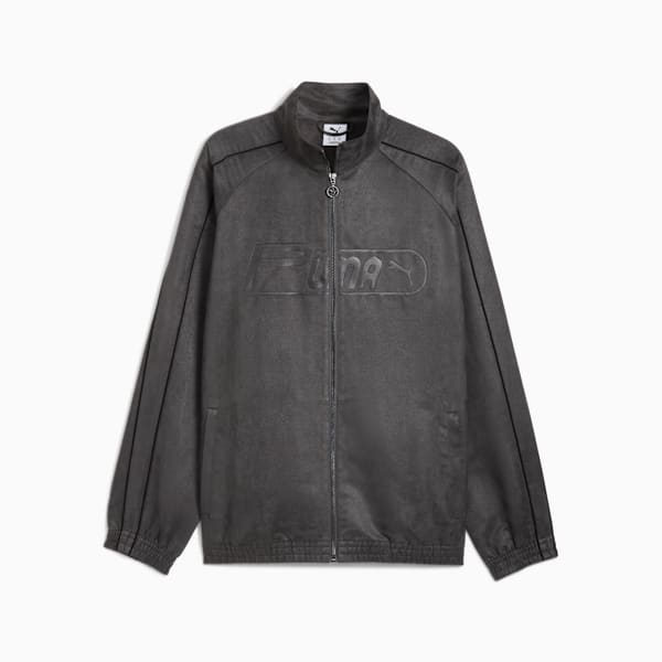 T7 Relaxed Suede Track Jacket Men, Dusky Gray, extralarge-GBR