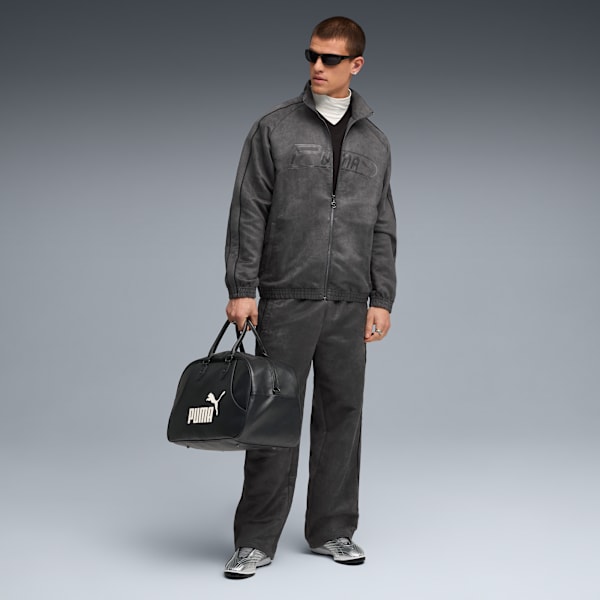 T7 Relaxed Suede Track Jacket Men, Dusky Gray, extralarge-GBR