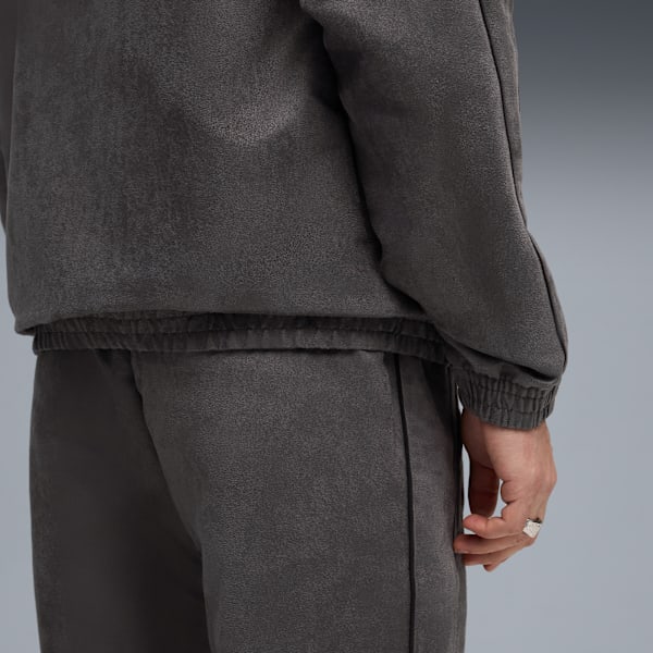 T7 Relaxed Suede Track Jacket Men, Dusky Gray, extralarge-GBR