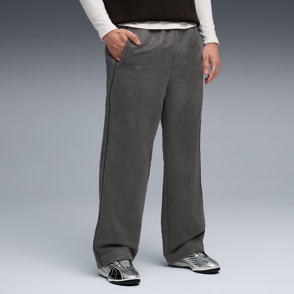 T7 Relaxed Suede Track Pants Men, Dusky Gray, extralarge-GBR
