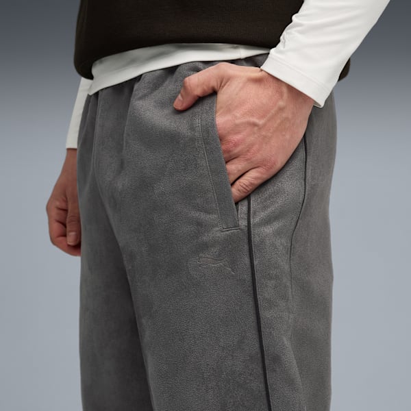 T7 Relaxed Suede Track Pants Men, Dusky Gray, extralarge-GBR