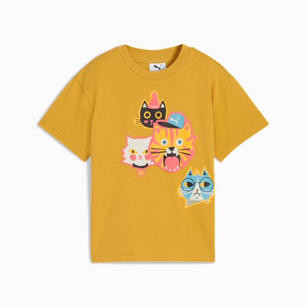 Moody Cat Tee Kids, Archive Gold, extralarge