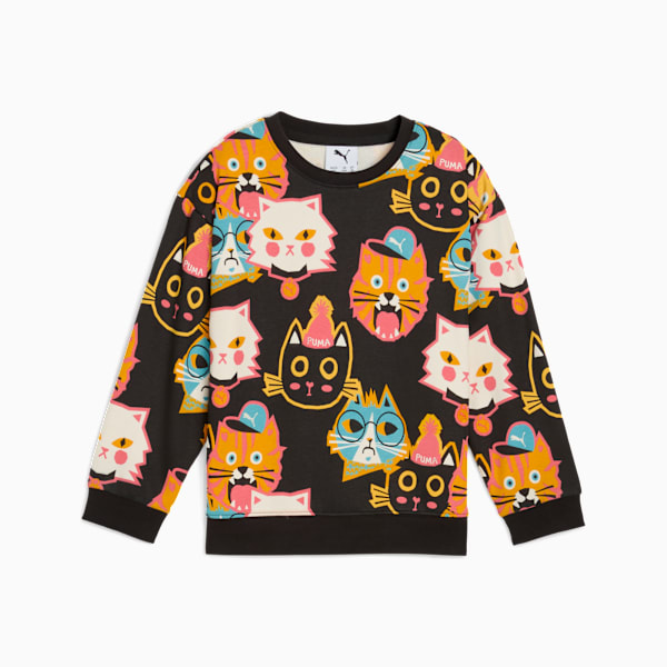 Moody Cat Crew Kids, PUMA Black, extralarge