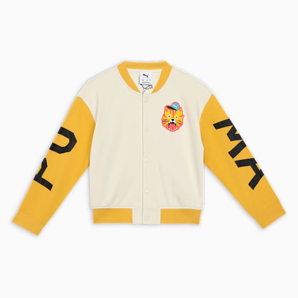 MOODY CAT Kids' Graphic Bomber Jacket, Alpine Snow, extralarge-IND