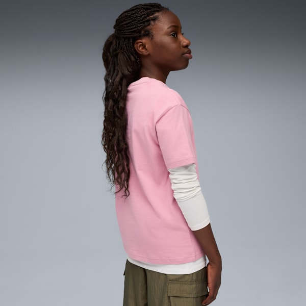 Bowtique Relaxed Graphic Tee Youth, Poised Pink, extralarge