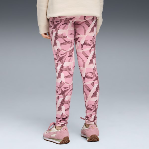 Bowtique All-Over Print Leggings Youth, Poised Pink, extralarge