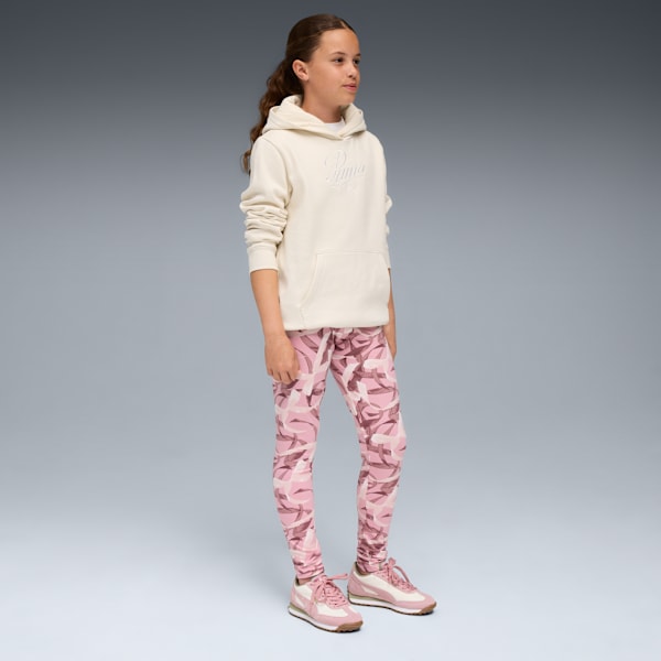Bowtique All-Over Print Leggings Youth, Poised Pink, extralarge