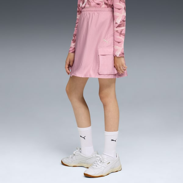 Bowtique Woven Cargo Skirt Youth, Poised Pink, extralarge