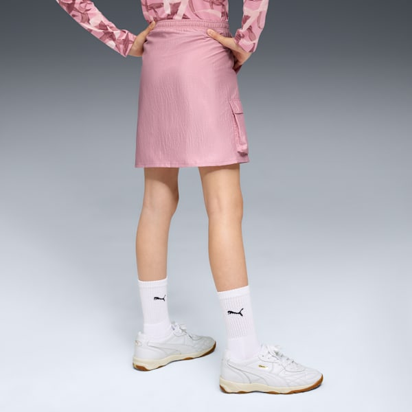 Bowtique Woven Cargo Skirt Youth, Poised Pink, extralarge