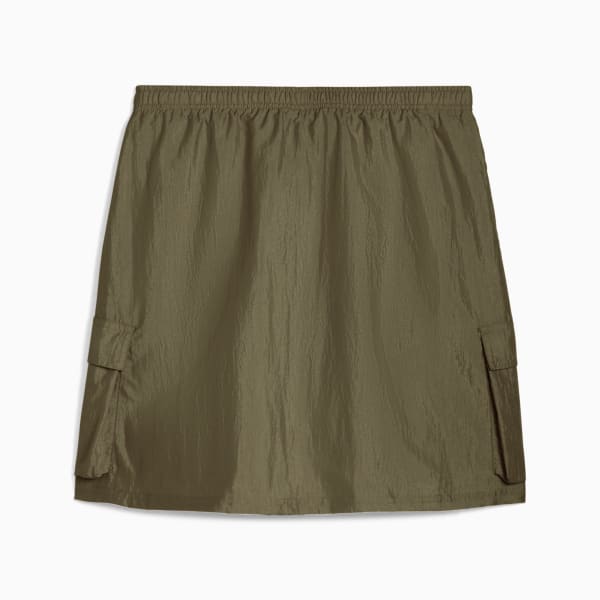 Bowtique Woven Cargo Skirt Youth, Loden Green, extralarge