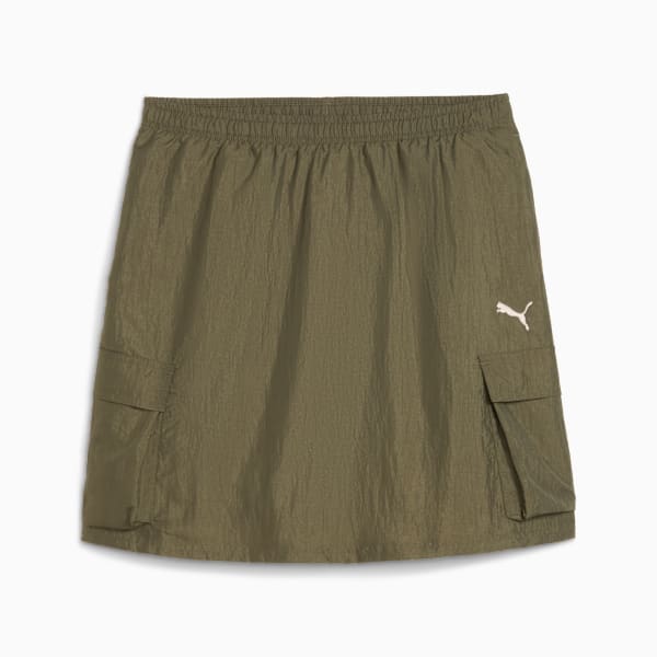 Bowtique Woven Cargo Skirt Youth, Loden Green, extralarge