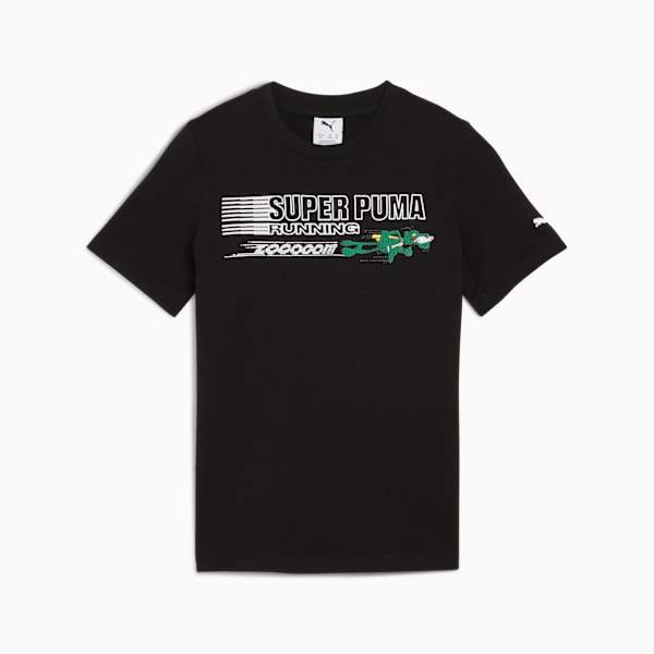 Super PUMA Graphic Tee Youth, PUMA Black, extralarge