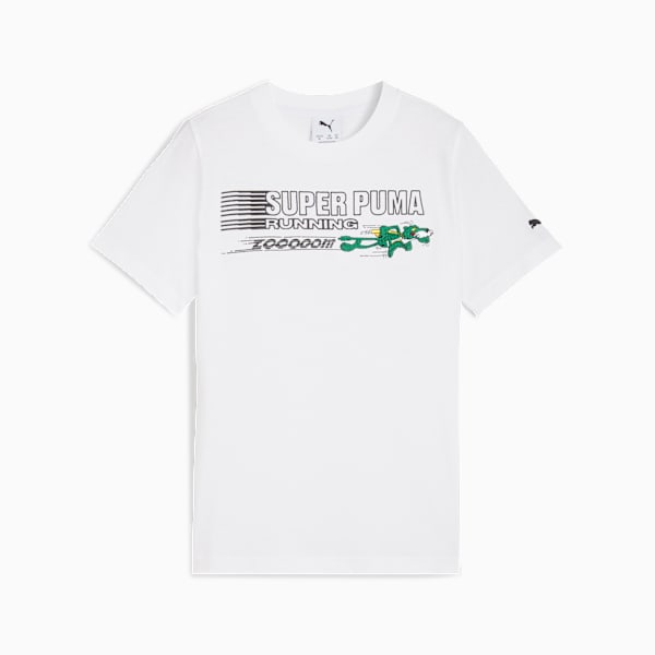 SUPER PUMA Graphic Tee Youth, PUMA White, extralarge