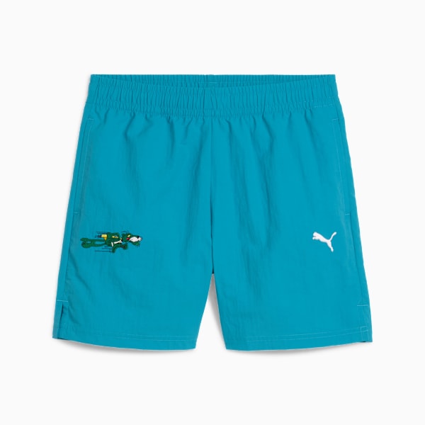 SUPER PUMA Woven Shorts Youth, Tropical Blue, extralarge