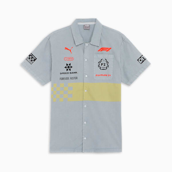 メンズ モータースポーツ F1 レーシング シャツ, Feather Gray, extralarge-JPN