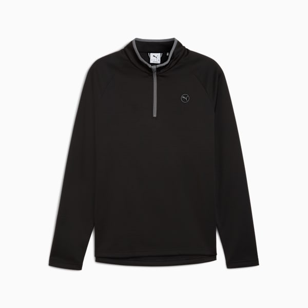 Waffle Fleece Quarter-Zip Top Men, PUMA Black, extralarge-GBR