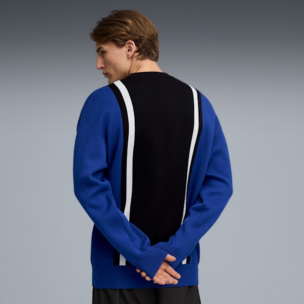 FUTURE.PUMA.ARCHIVE Sweater Unisex, Mountain Blue-PUMA Black, extralarge