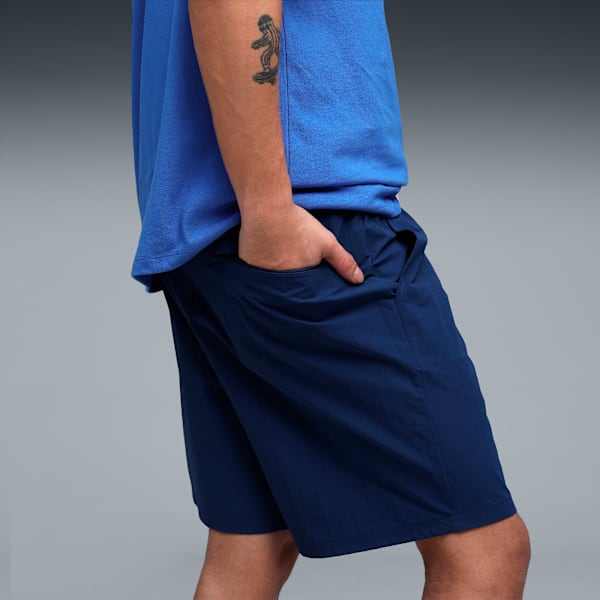 MMQ Men's Premium Quality Woven Shorts, Persian Blue, extralarge-IND