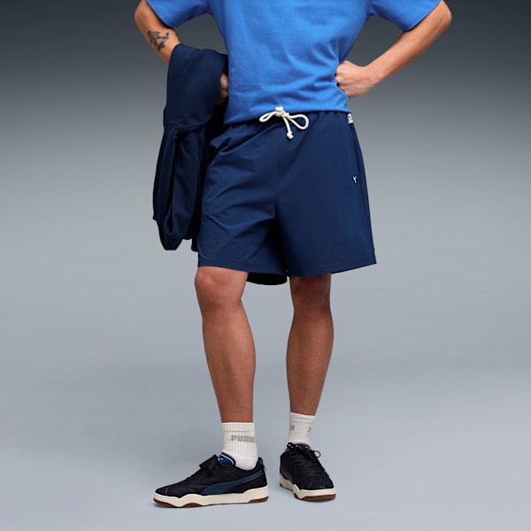 MMQ Men's Premium Quality Woven Shorts, Persian Blue, extralarge-IND