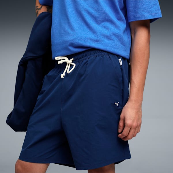 MMQ Men's Premium Quality Woven Shorts, Persian Blue, extralarge-IND