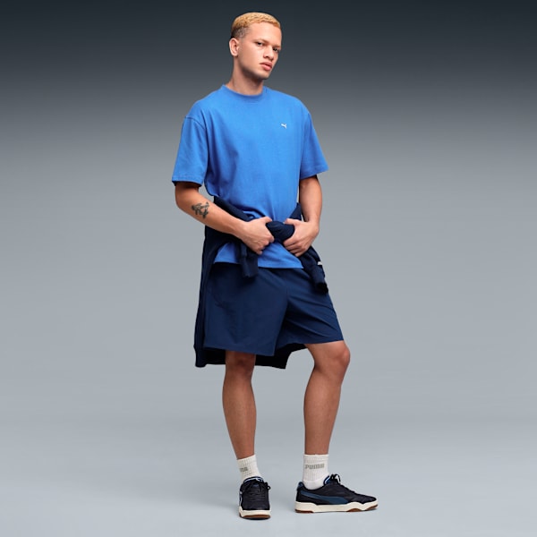 MMQ Men's Premium Quality Woven Shorts, Persian Blue, extralarge-IND
