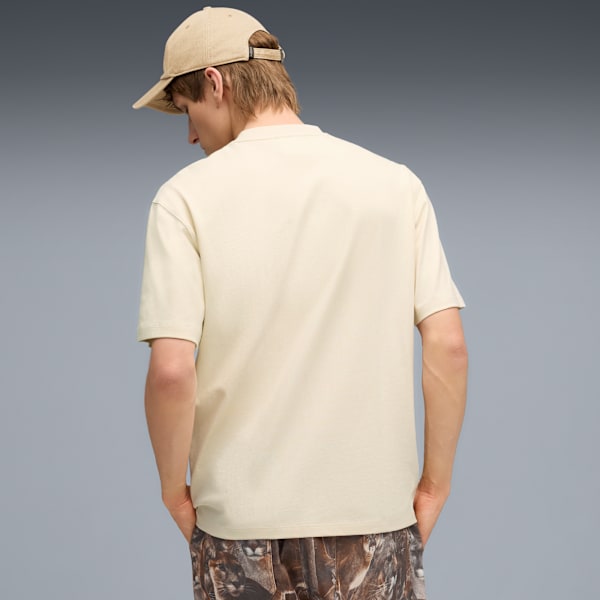 MMQ Men's Relaxed Fit Cotton Tee, Alpine Snow, extralarge-IND