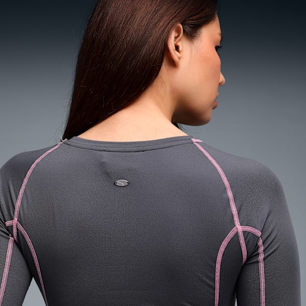 YONA Women's Tight Fit Long Sleeve T-shirt, Dusky Gray, extralarge-IND