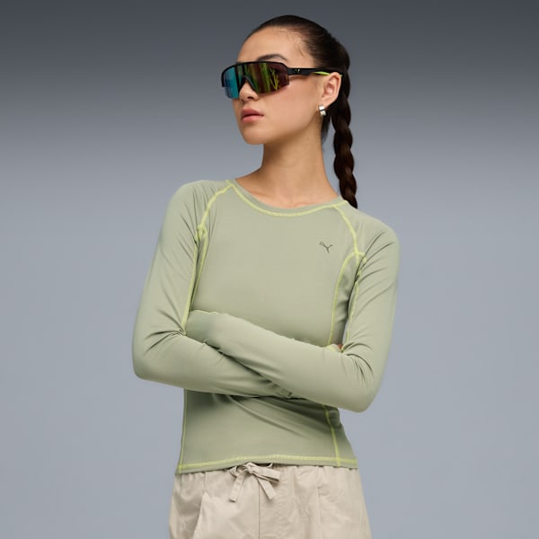 YONA Tight Long Sleeve Top Women, Lux Army, extralarge-GBR