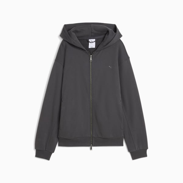 Sudadera con capucha y cremallera para mujer Yona, Dusky Gray, extralarge